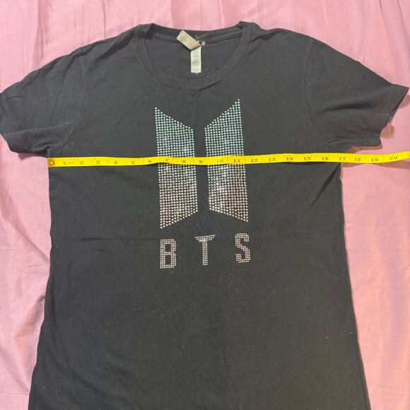 BTS Army K-pop sparkly rhinestones Next Level Apparel tee size large runs small - Picture 5 of 11